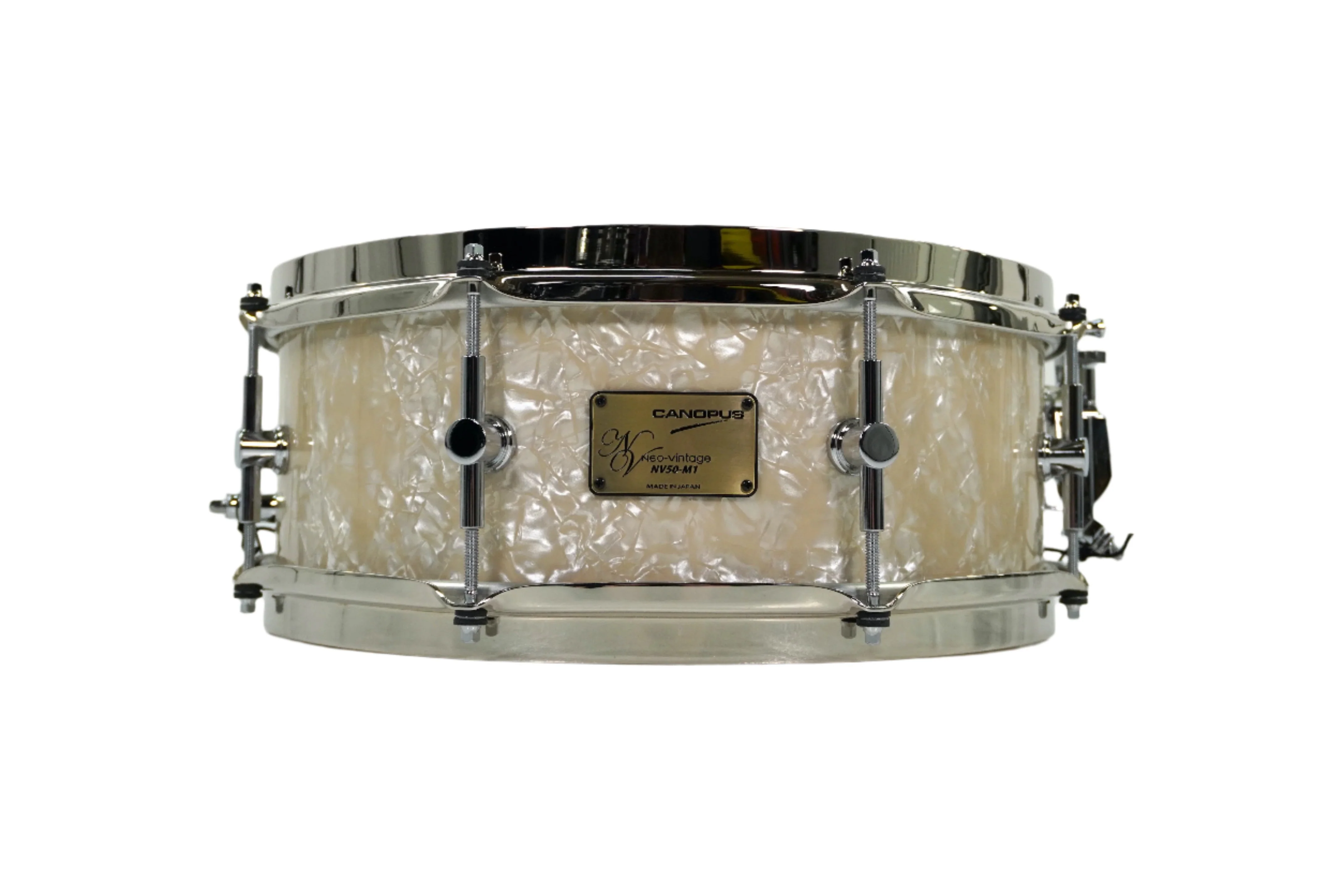 Canopus NV50 M1 14 x 5.5 Snare White Pearl