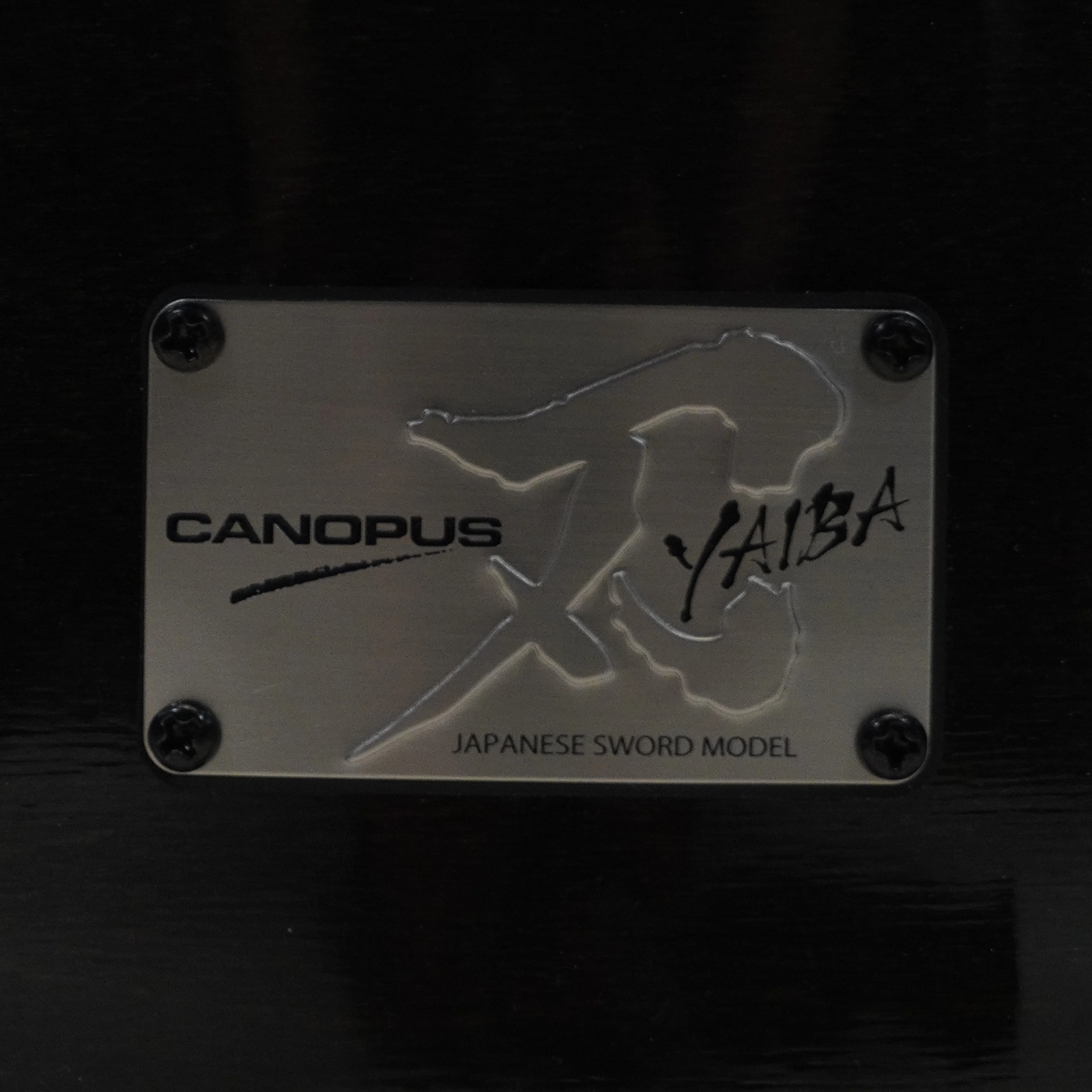 CANOPUS YAIBA 14x6.5 SNARE DRUM IN BLACK LACQUER - Image 7