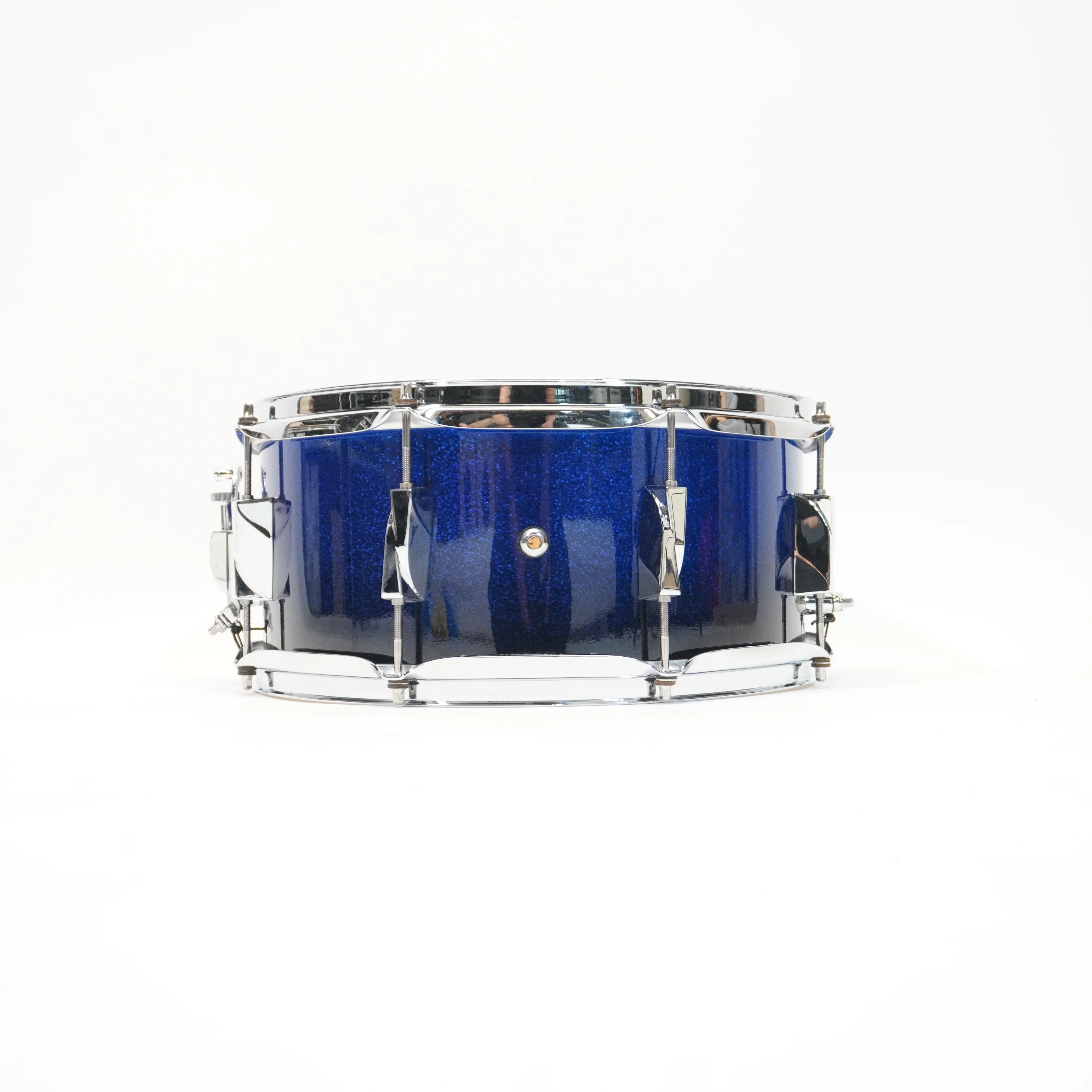 CANOPUS YAIBA 14x6.5 SNARE DRUM IN BLUE SPARKLE - Image 3