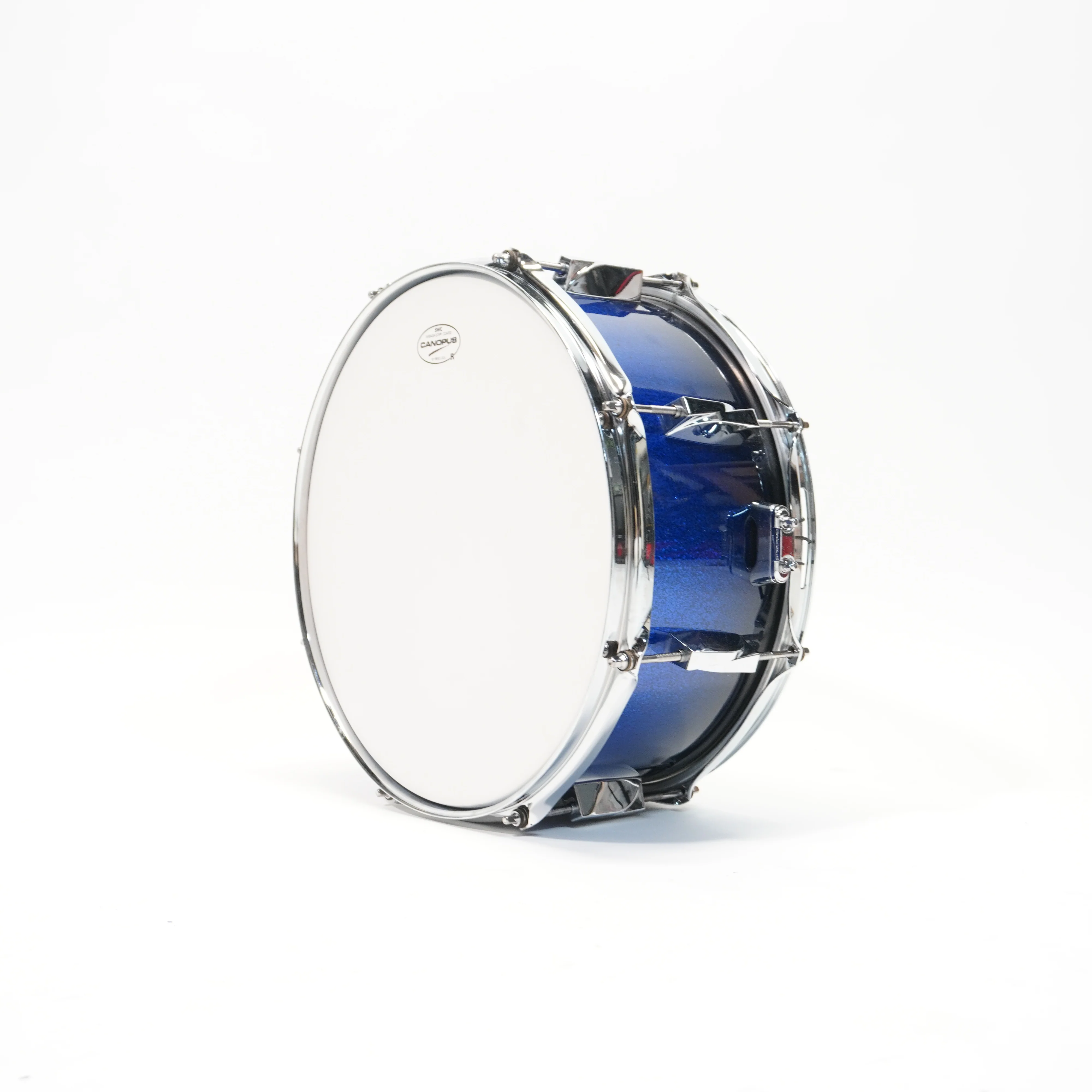 CANOPUS YAIBA 14x6.5 SNARE DRUM IN BLUE SPARKLE - Image 6