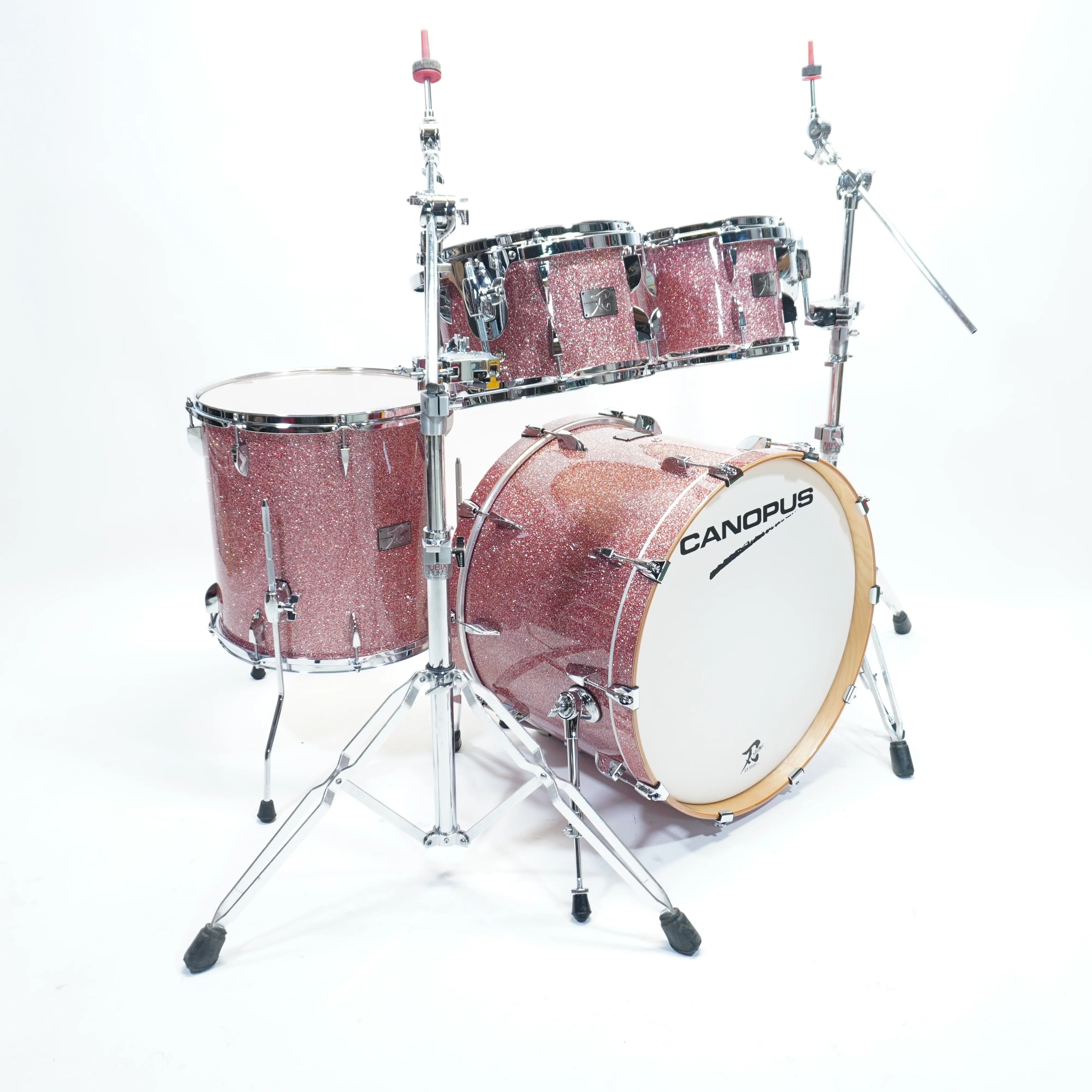 Canopus - Yaiba II Groove Kit In Rose Sparkle Lacquer Finish - 22/10/12/16 - Image 3