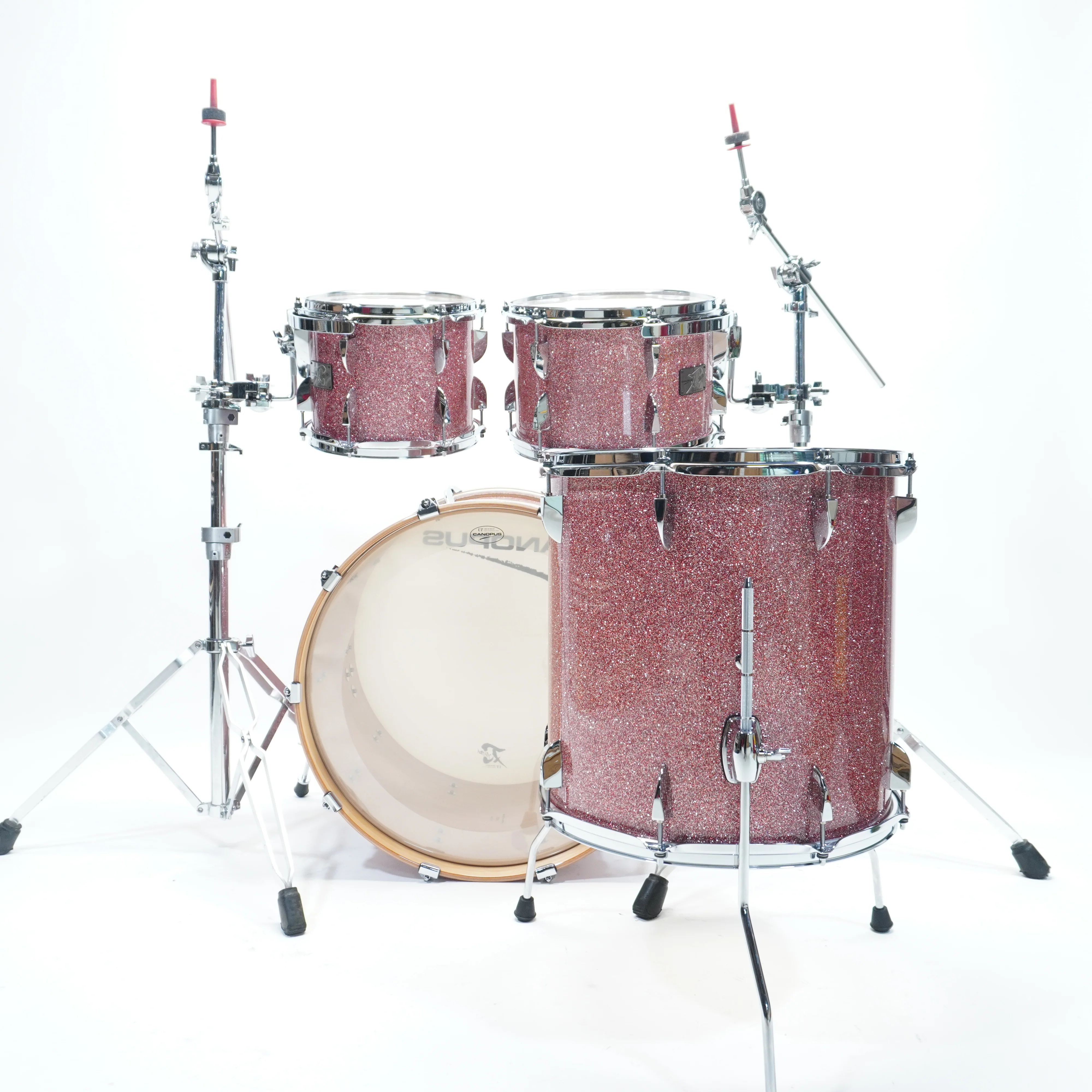 Canopus - Yaiba II Groove Kit In Rose Sparkle Lacquer Finish - 22/10/12/16 - Image 4