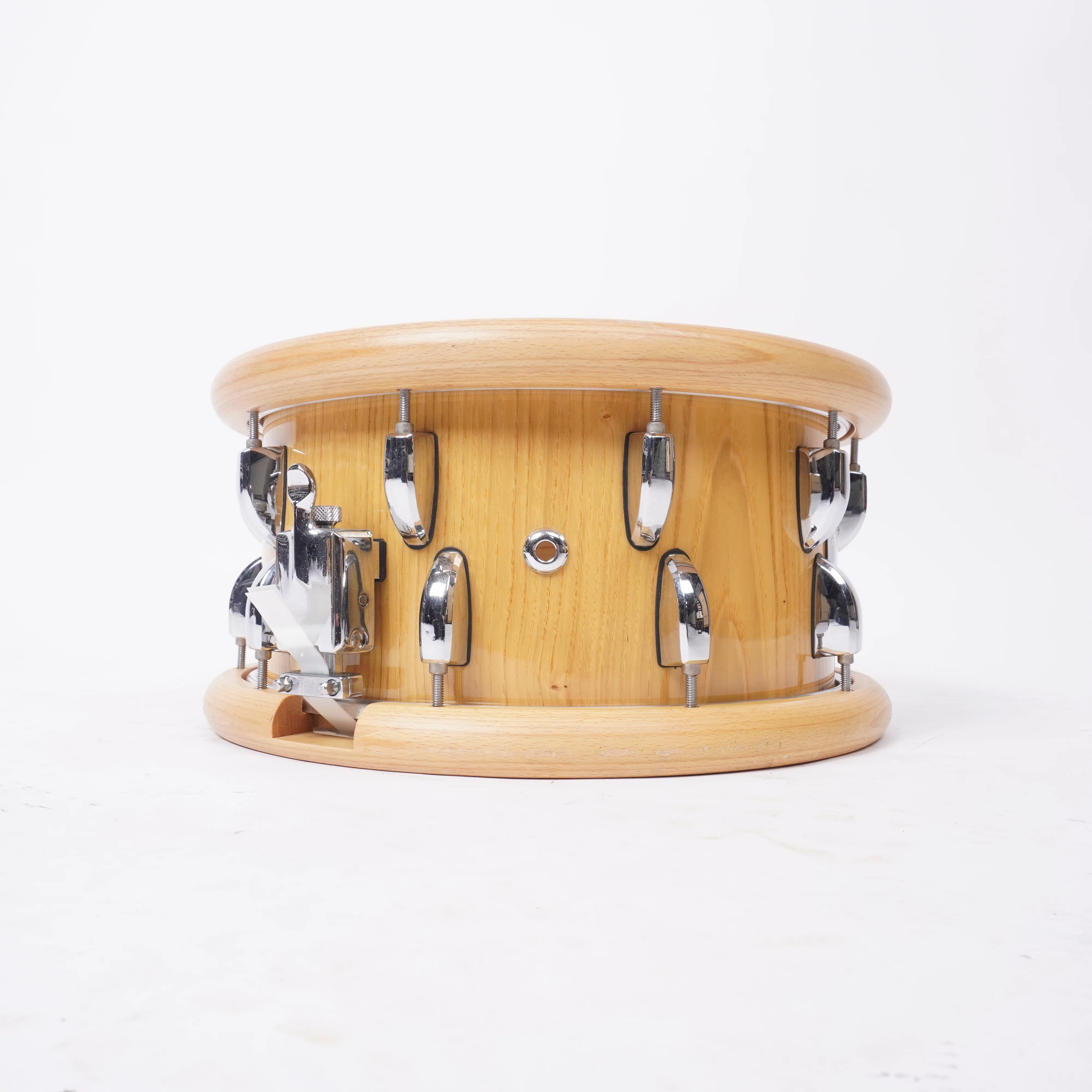 CVL CUSTOM 13" WOOD HOOPS/WOOD SHELL SNARE DRUM - Image 4