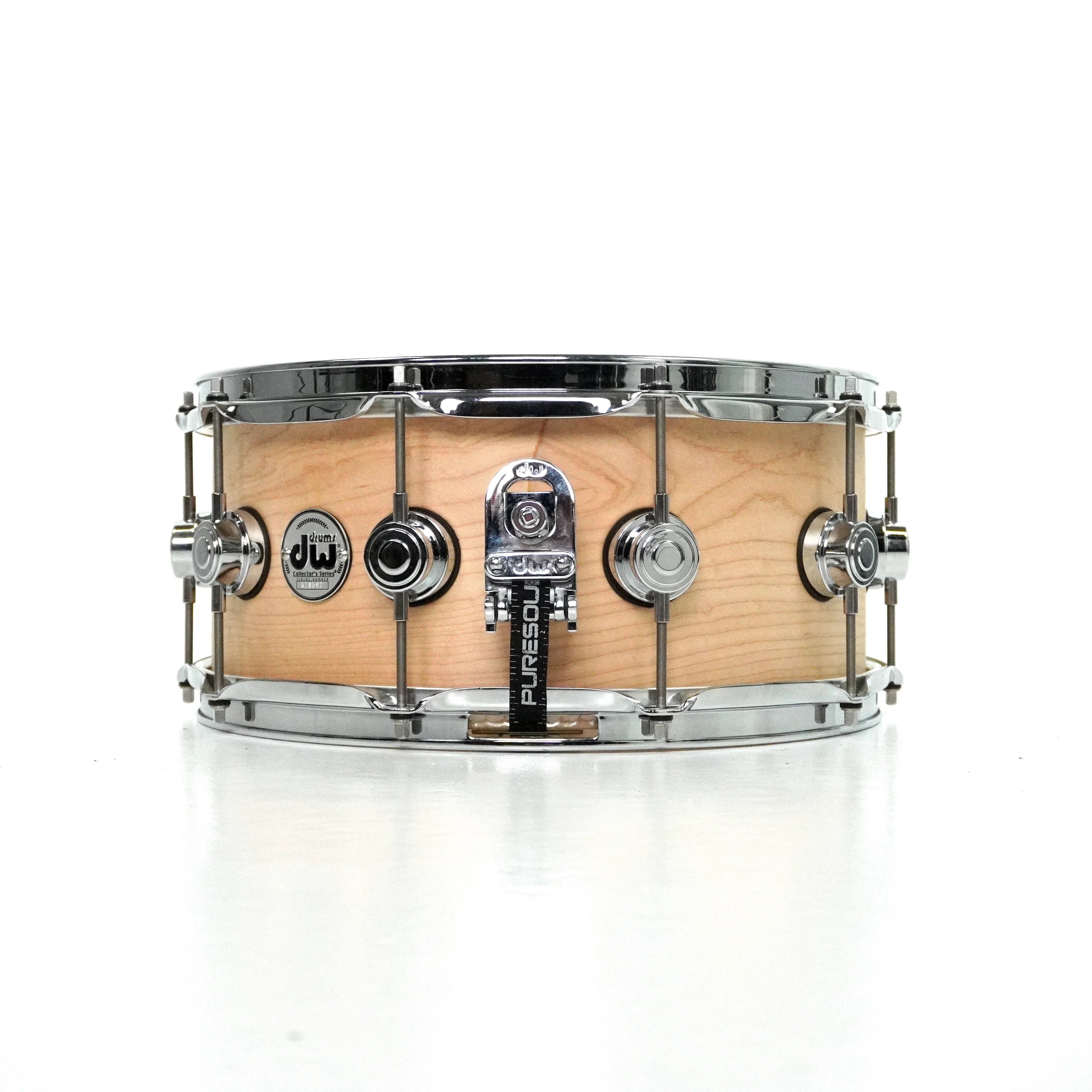 DW 14” X 6.5” Collectors Series Solid Maple Snare Drum in Natural Finish - Image 2