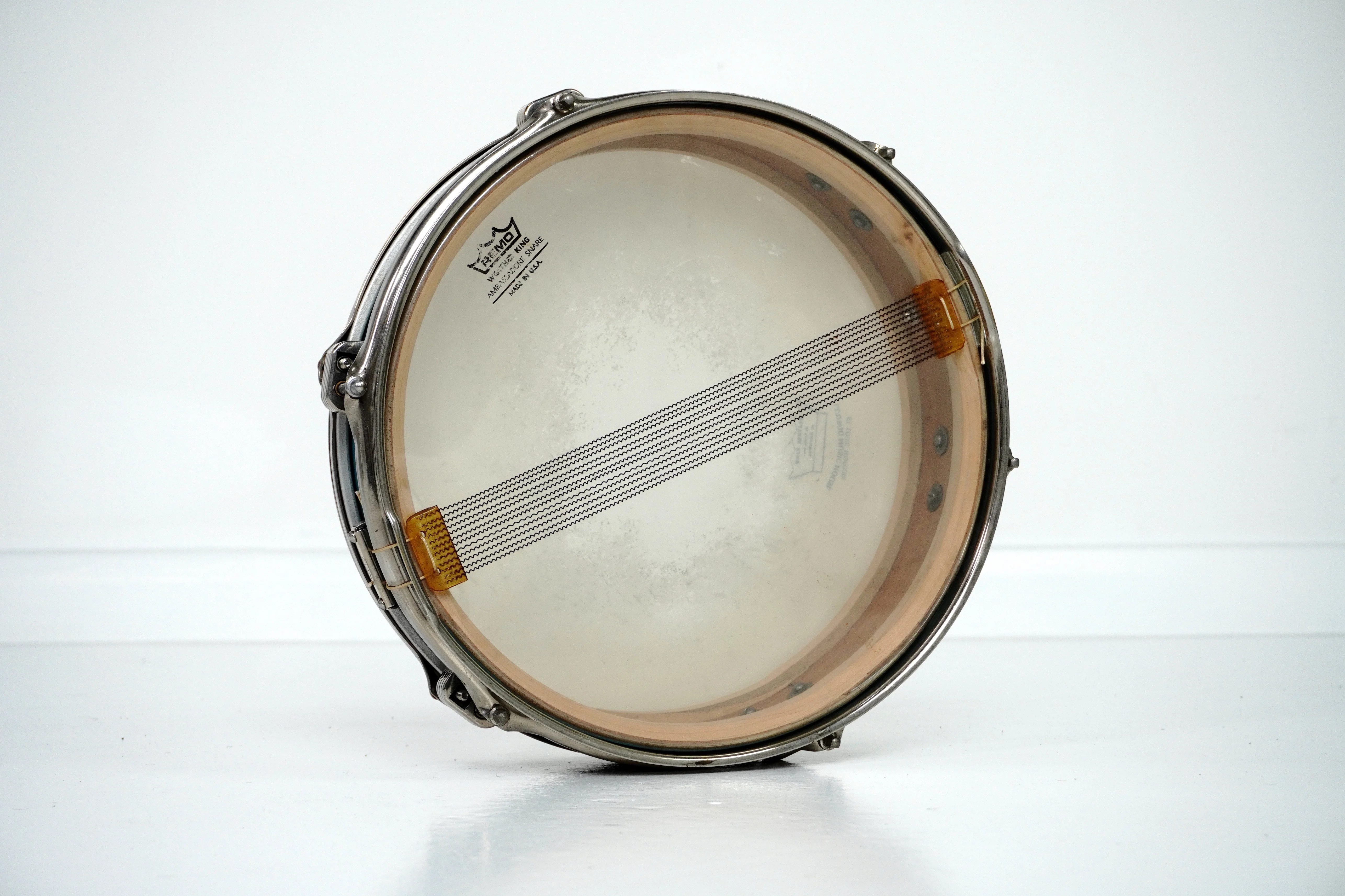 Ludwig 13” x 3” Jazz-Combo Piccolo Snare in Turquoise/Gold Duco Lacquer - Image 5