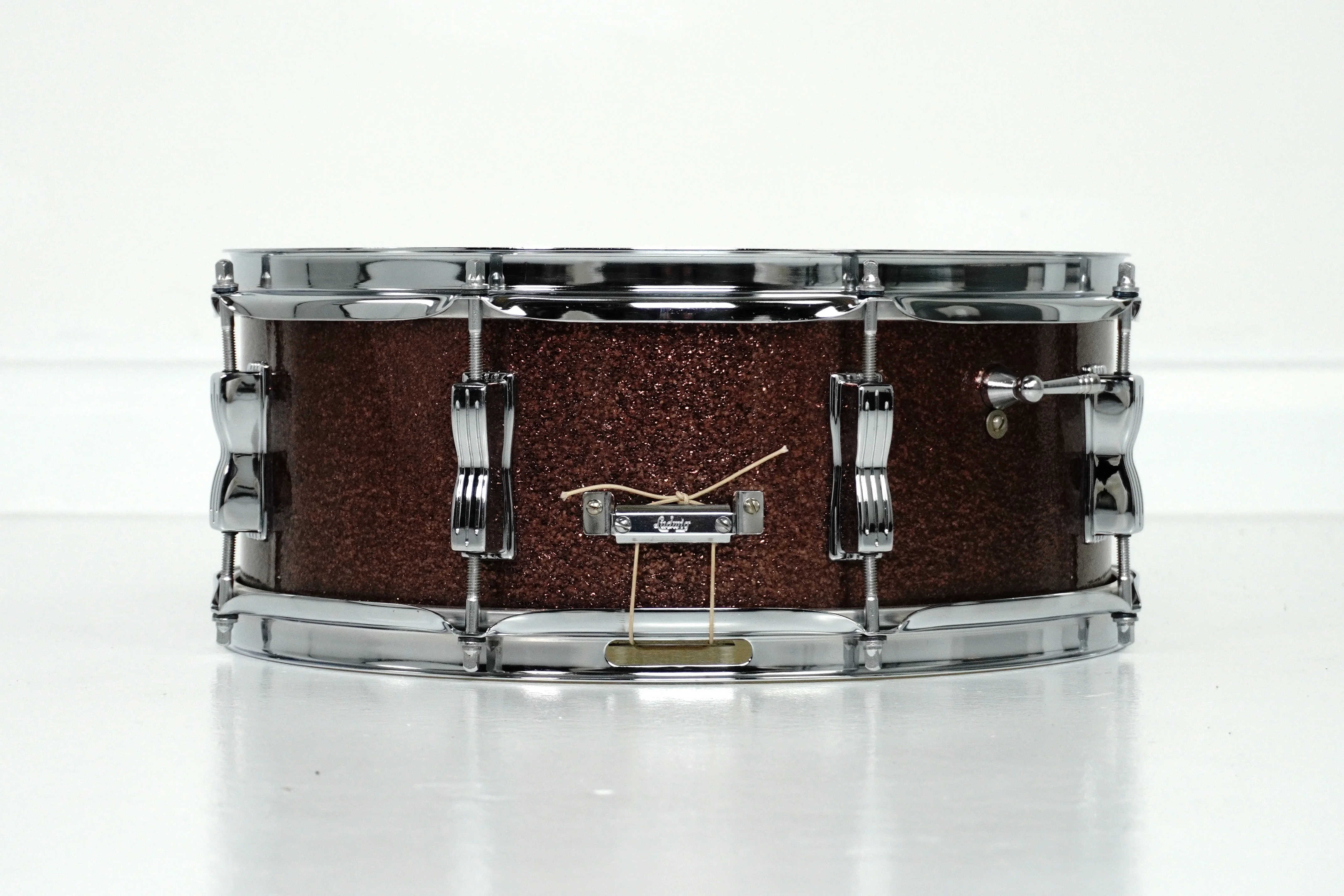 Ludwig 14” x 5.5” Jazz Festival in Burgundy Sparkle 1966 - Image 3