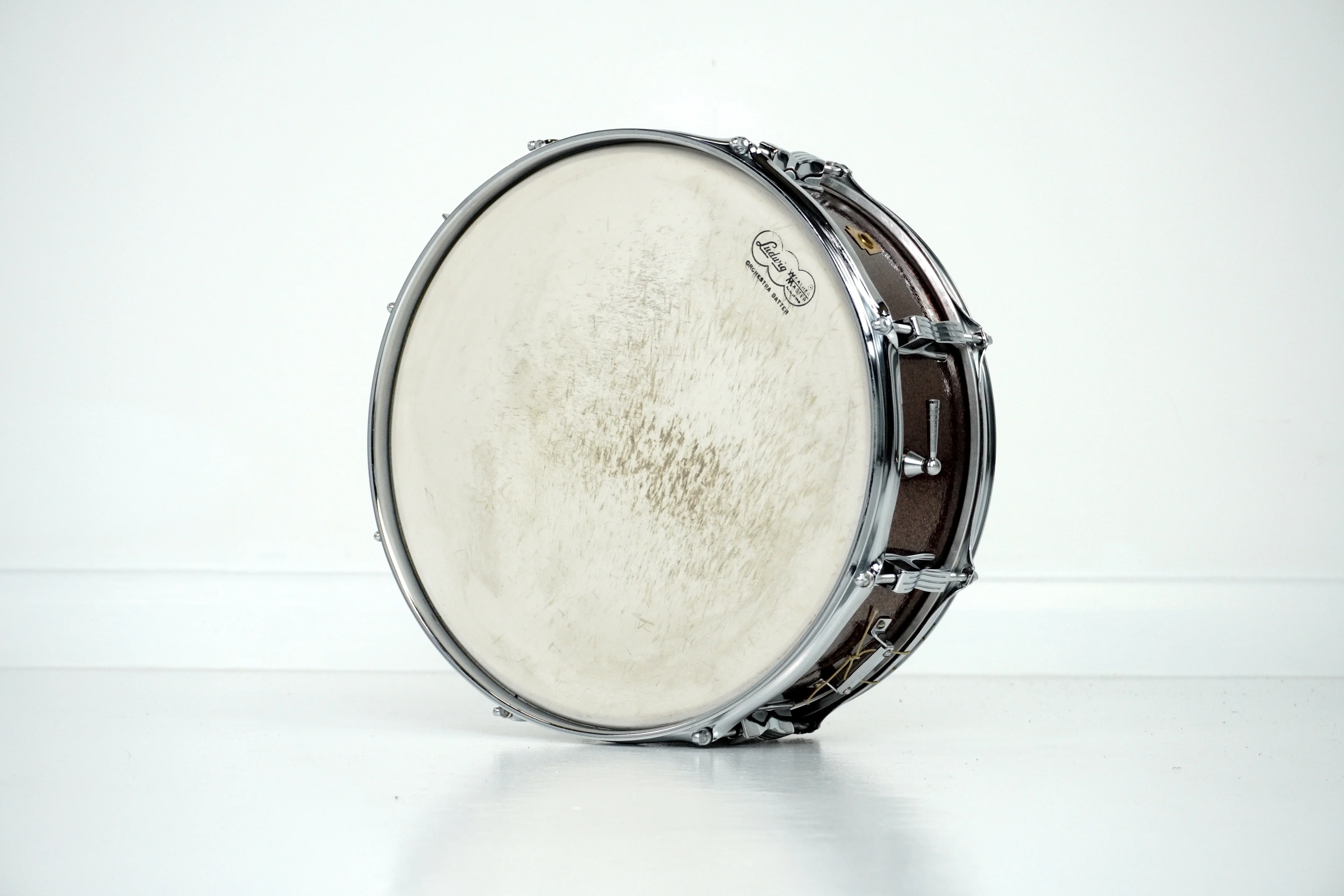 Ludwig 14” x 5.5” Jazz Festival in Burgundy Sparkle 1966 - Image 4