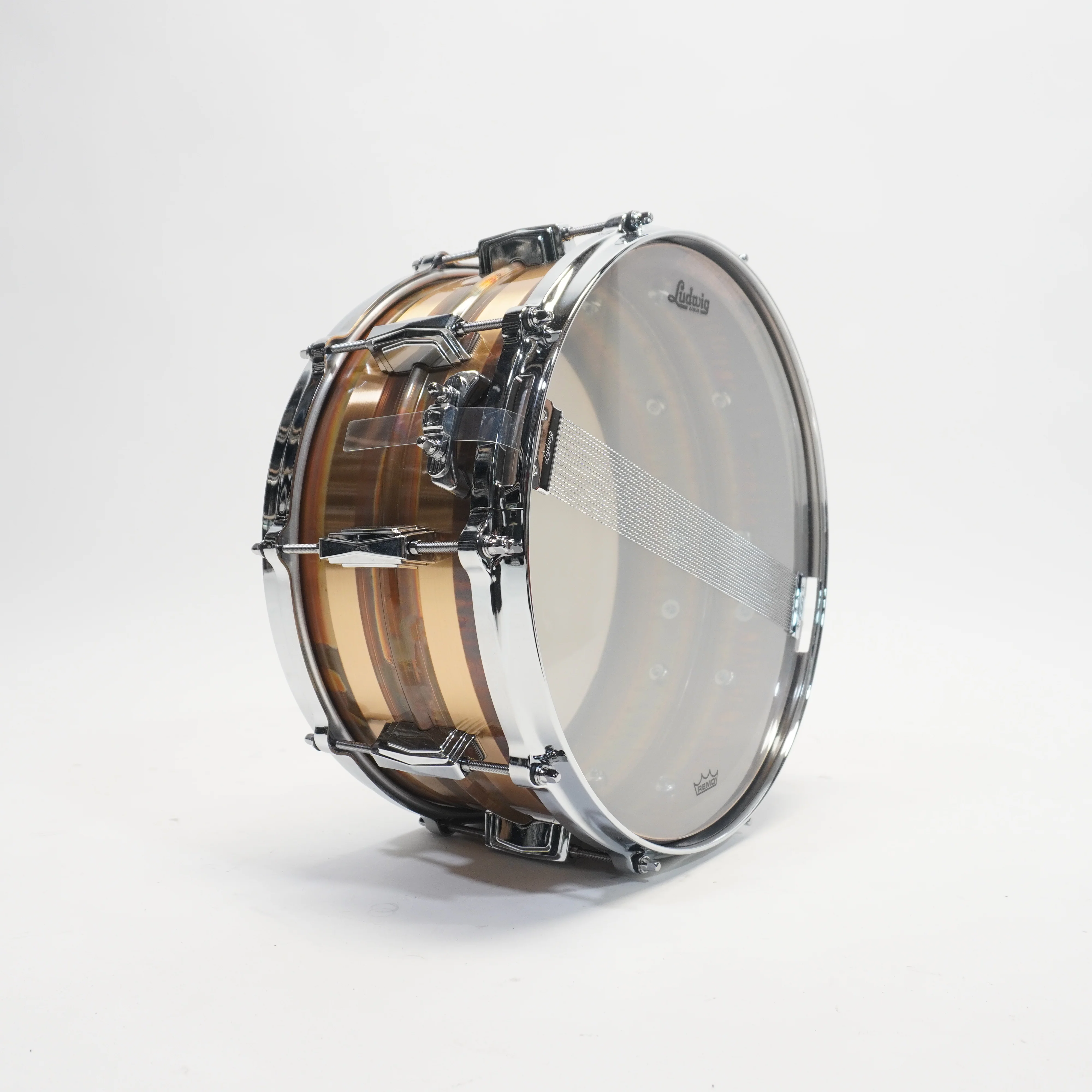Ludwig Raw Bronze Striped 14 x 6.5'' Snare Drum - Image 5