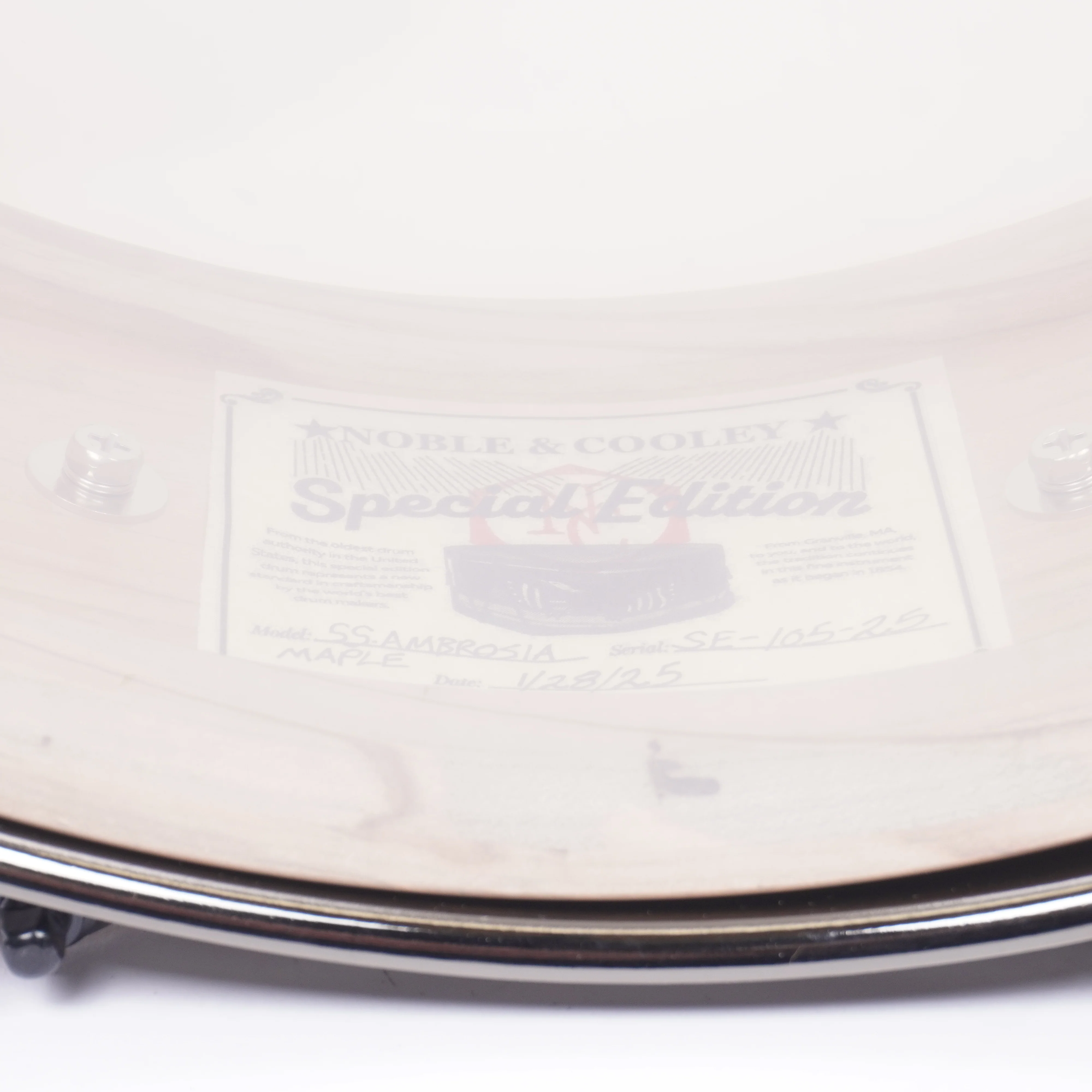 Noble & Cooley 14x5 Special Edition Solid Shell Classic Ambrosia Maple Snare Drum - Image 10