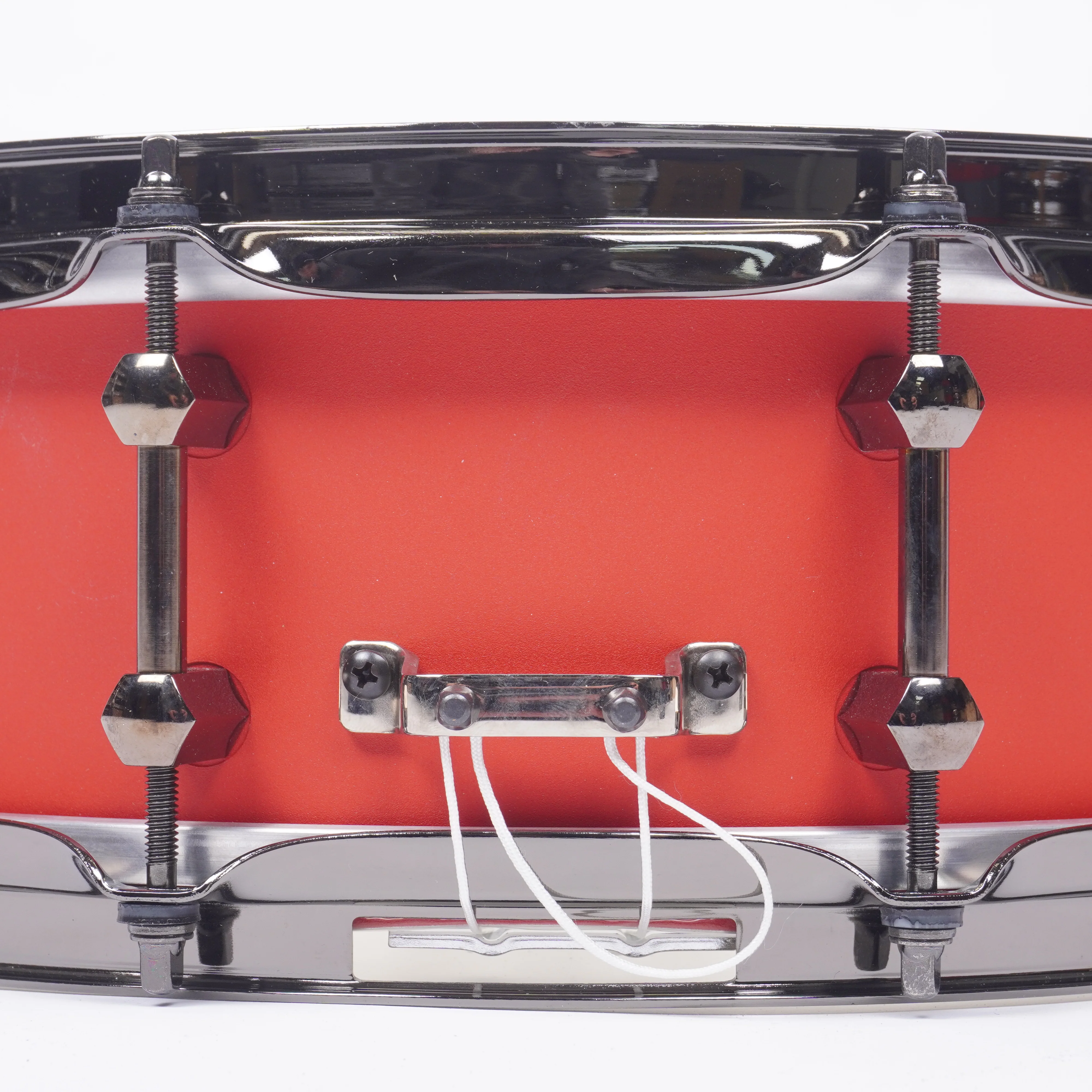 Noble & Cooley Alloy Classic Painted Snare Drum 14"x 4.75" Fire Engine Red w/Black Hw - Image 10