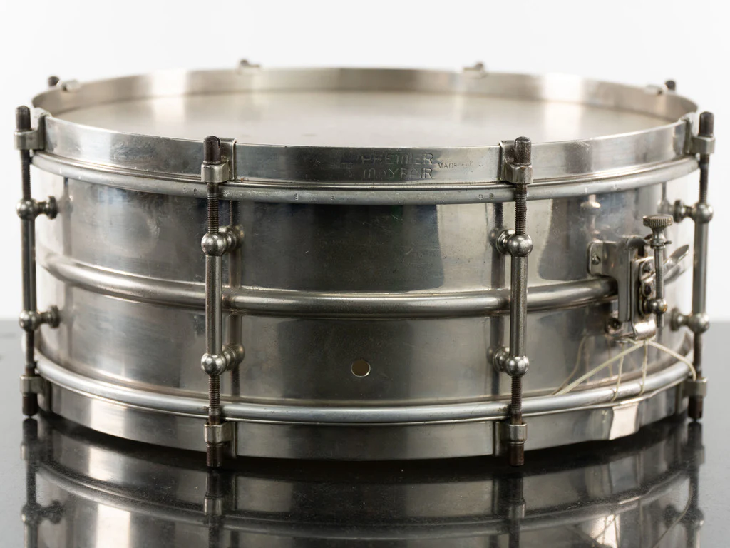 Premier Mayfair 5x14" tube lug brass snare from the 1930s - Image 3