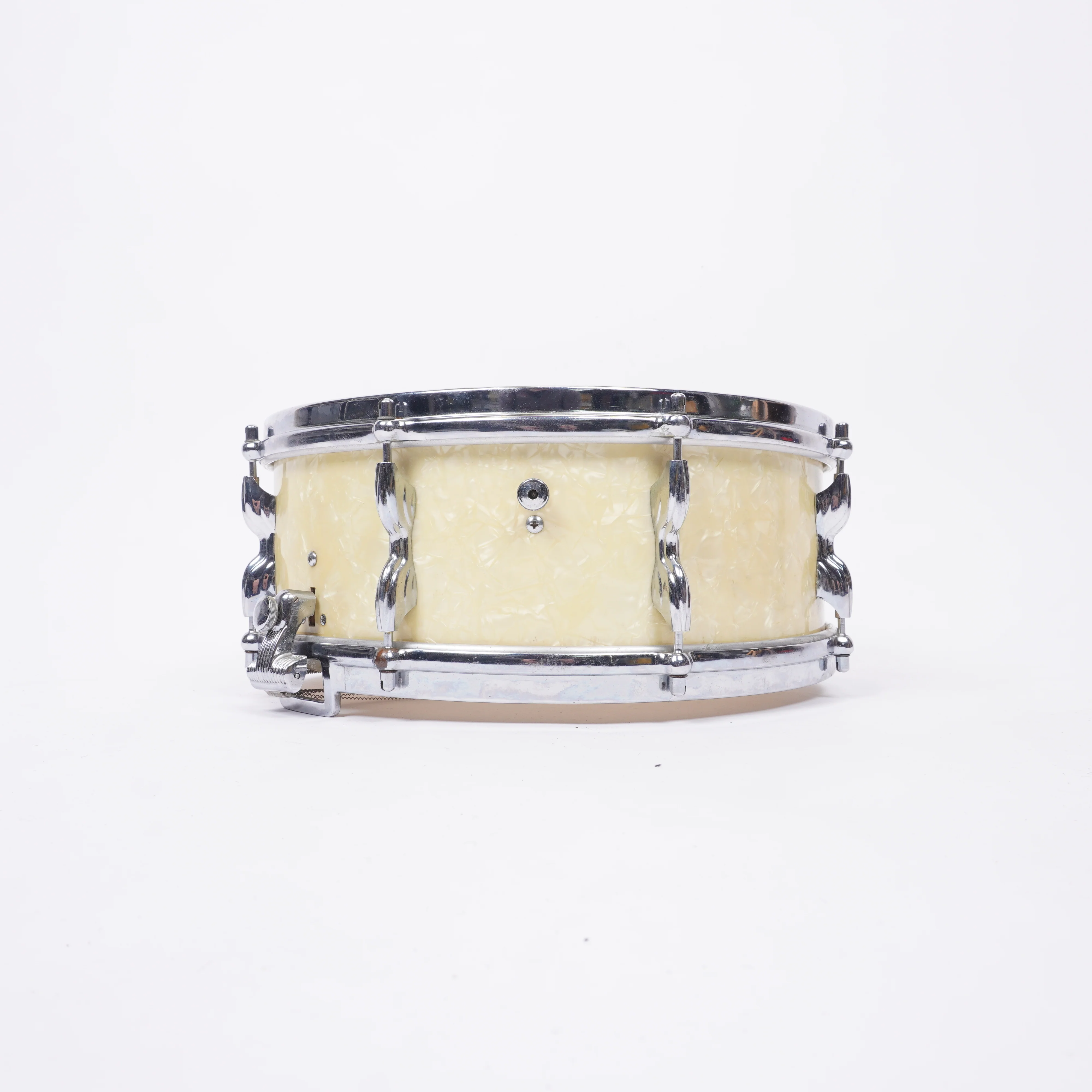 Premier Royal Ace 14x5.5 Snare Drum 1960s - White Marine Pearl - Collector Grade - Image 4