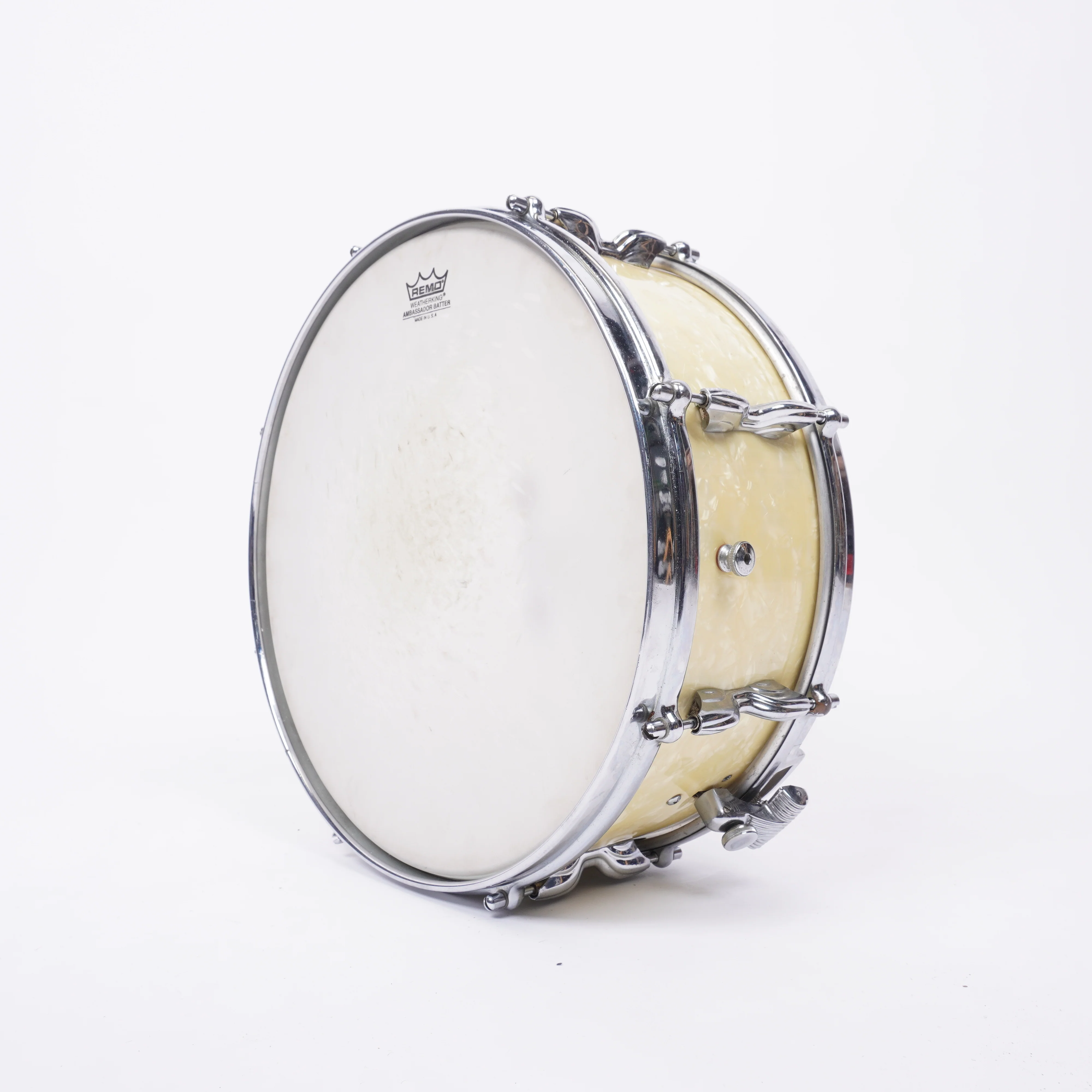 Premier Royal Ace 14x5.5 Snare Drum 1960s - White Marine Pearl - Collector Grade - Image 5