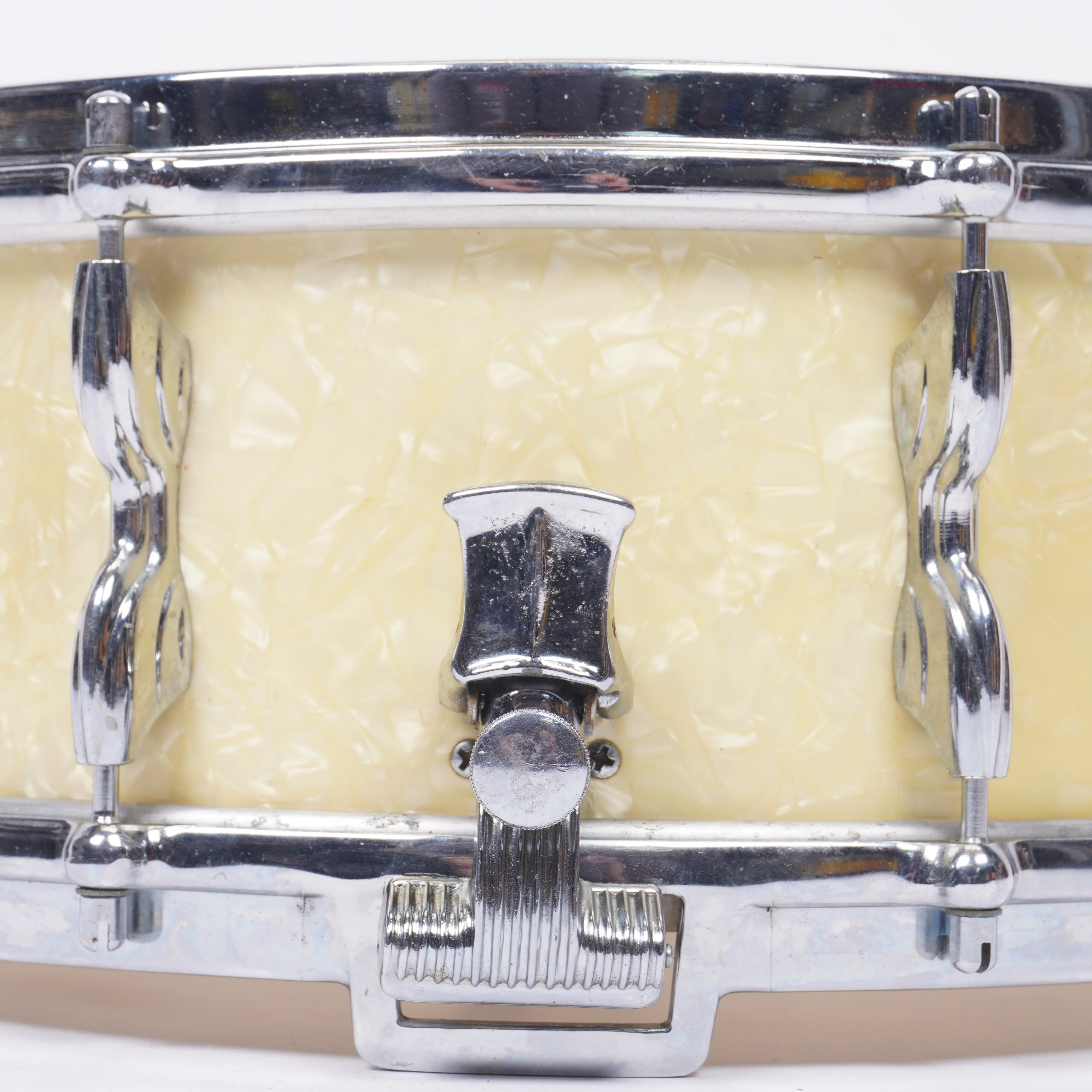 Premier Royal Ace 14x5.5 Snare Drum 1960s - White Marine Pearl - Collector Grade - Image 8