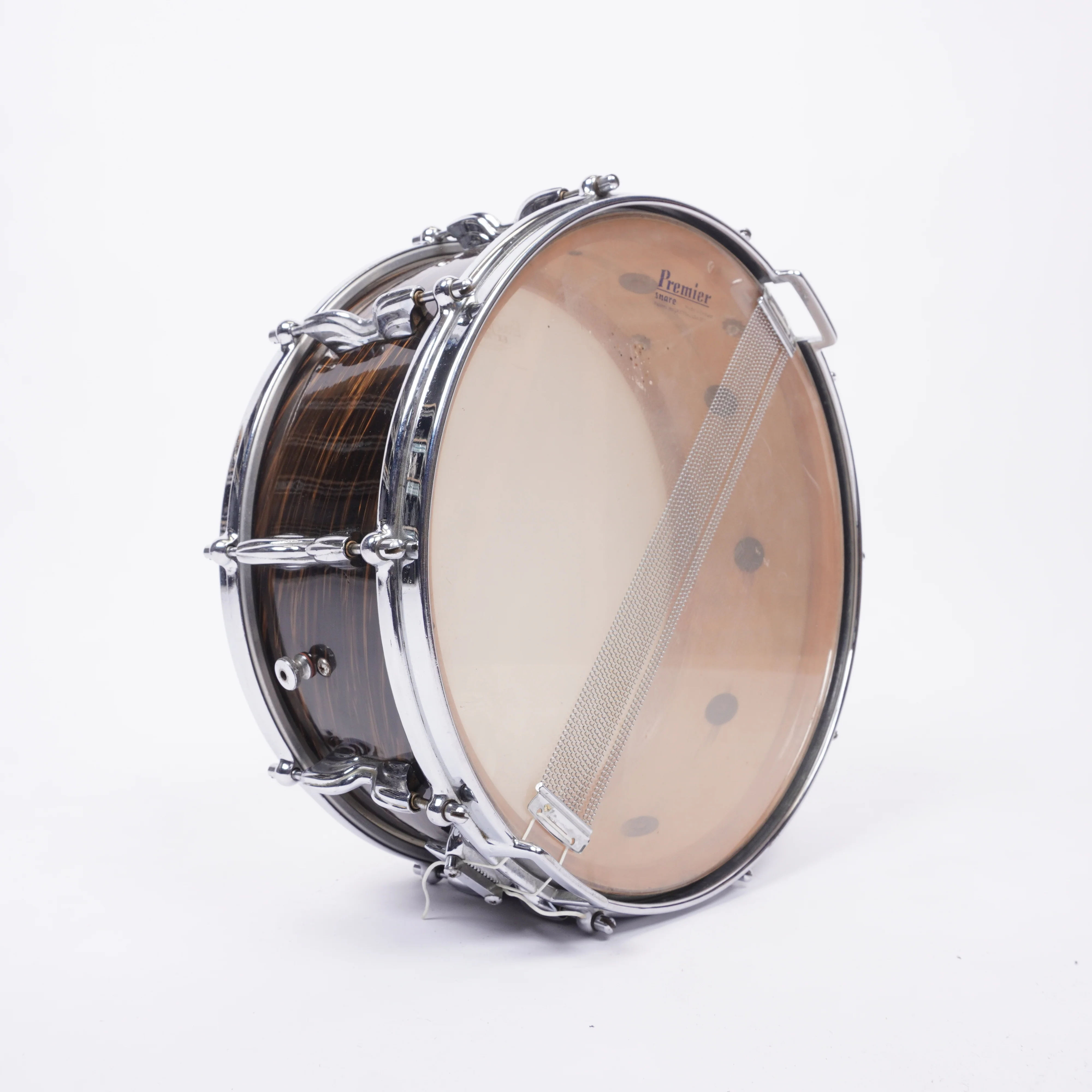 Premier Royal Ace Hi-Fi Snare 14x5.5 Late 1950s Birch w/ Beech Re-Rings – Duroplast – Collector Grade - Image 6