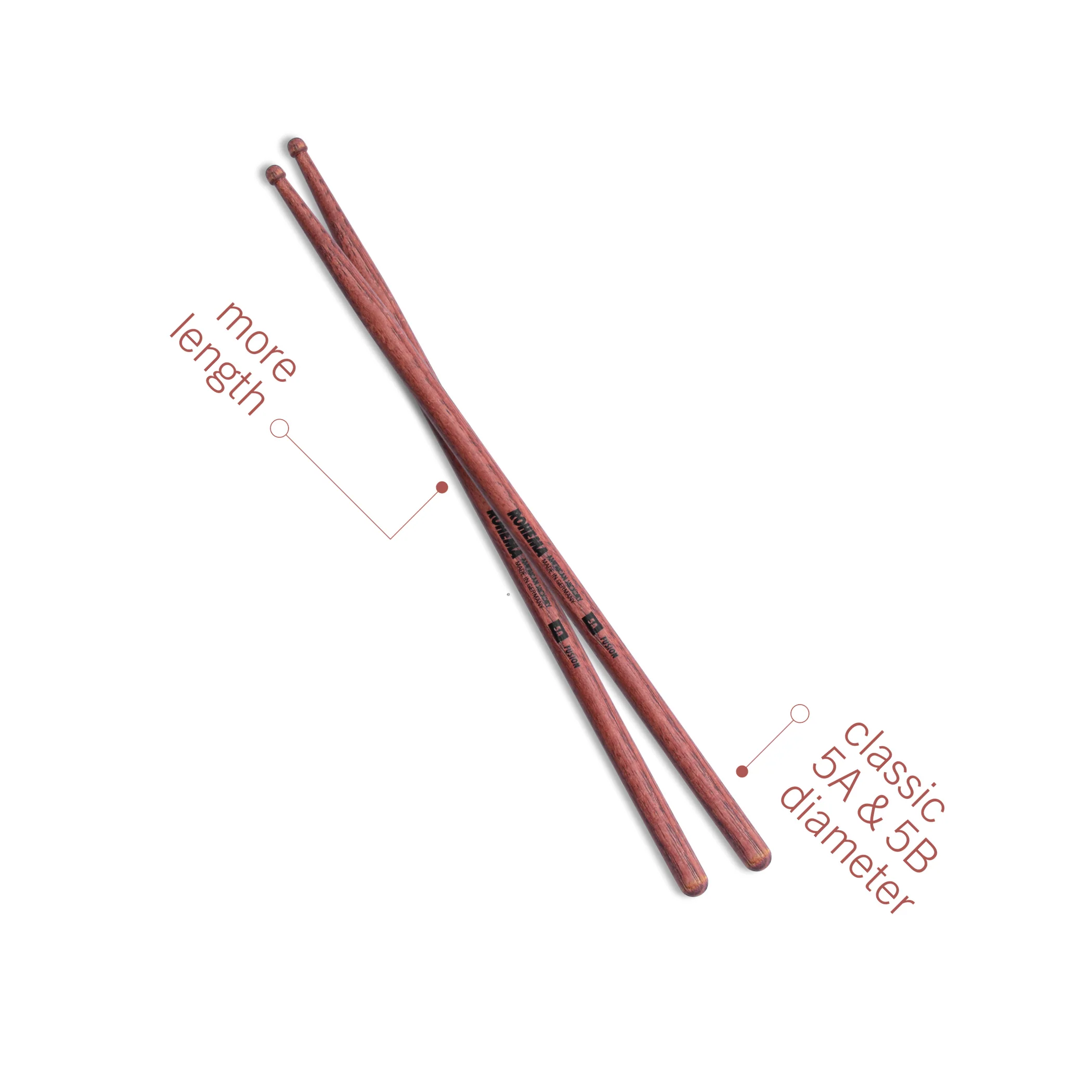 Rohema 5B Fusion Drum Sticks - 618150 - Image 2