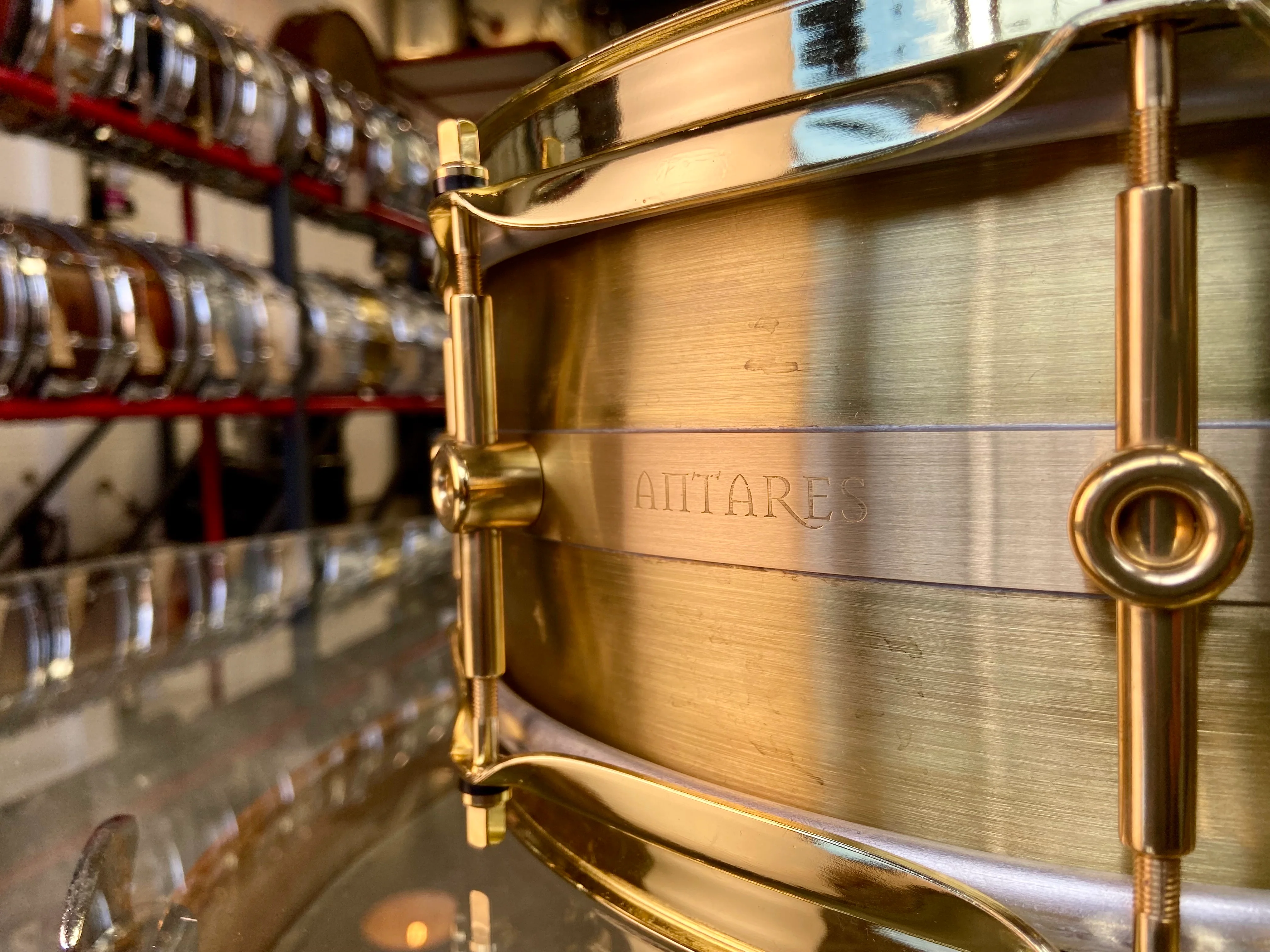 Schagerl Antares 14" x 5" Raw Brass Snare Drum - Image 5