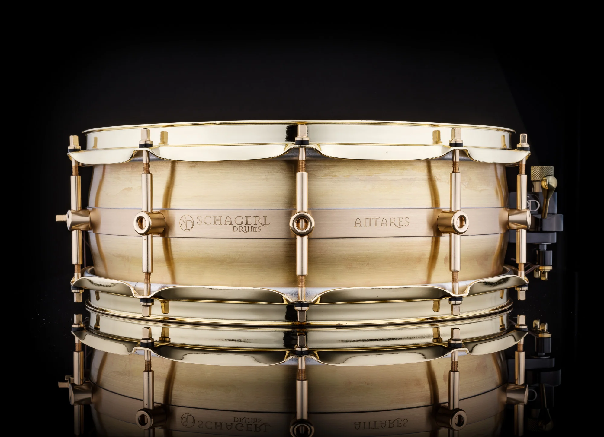 Schagerl Antares 14" x 5" Raw Brass Snare Drum - Image 8