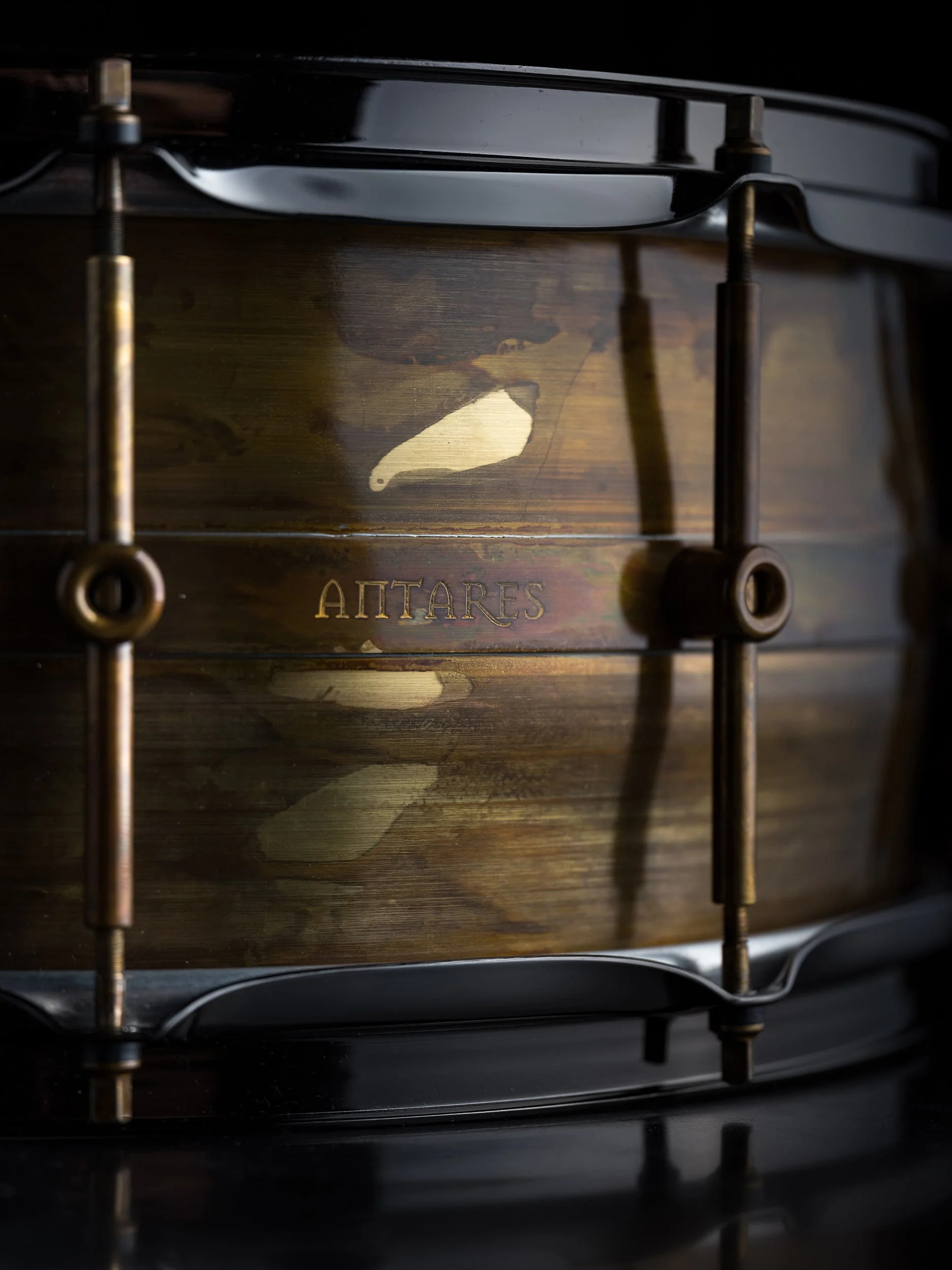Schagerl Antares 14" x 6.5" Dark Vintage Brass Snare Drum - Image 3