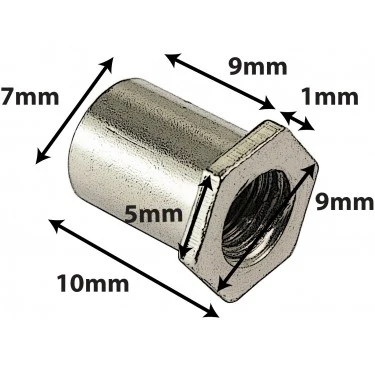 SD Brass 10mm Swivel Nuts Hex Head 4-Pack - SN-HE - Image 2
