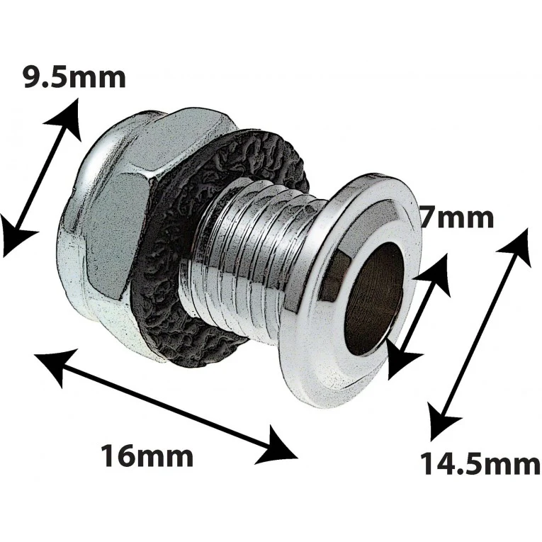 SPAREDRUM AVH8 - DIE CAST AIR VENT GROMMET 16MM Quantity 1 - Image 4