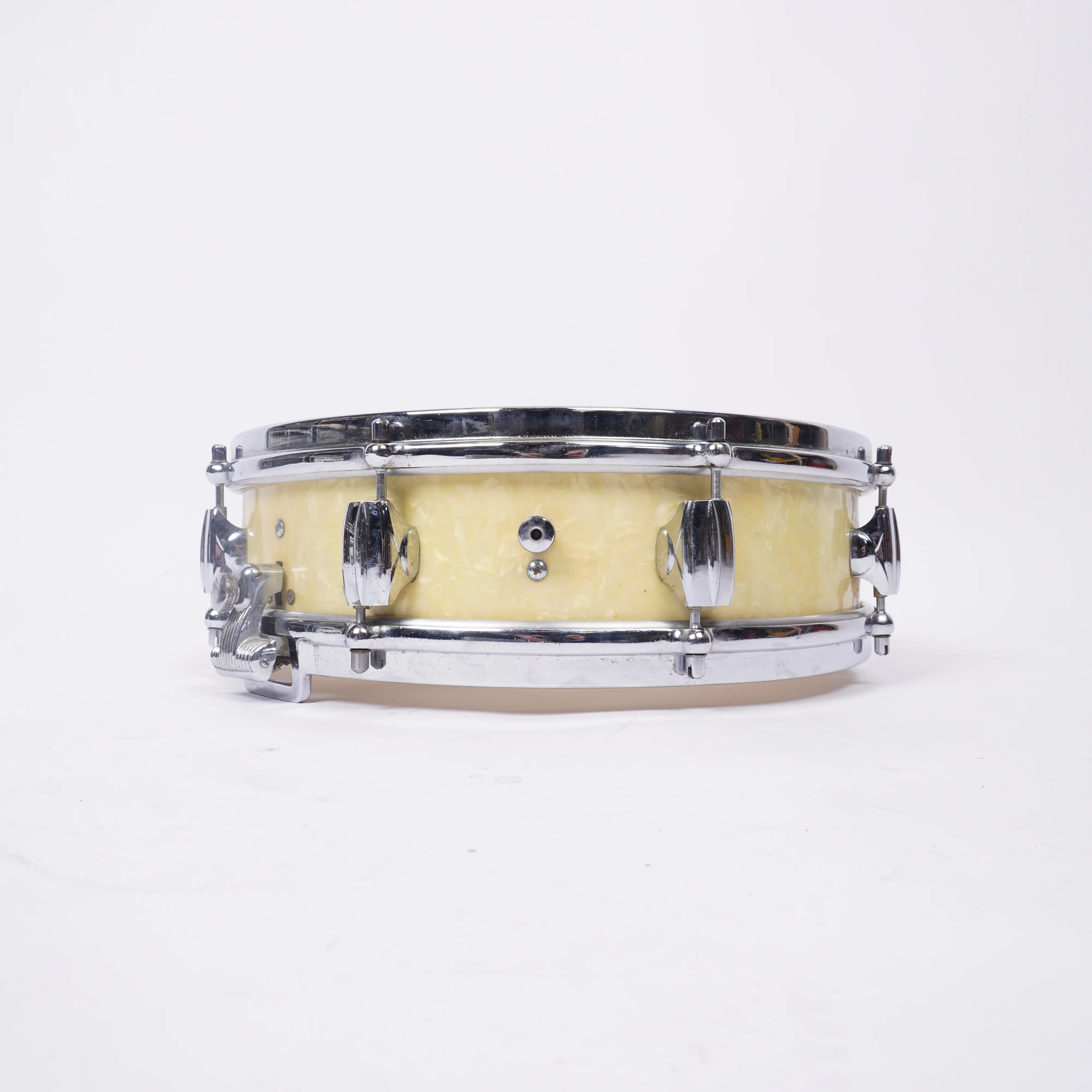 VINTAGE PREMIER ROYAL ACE 14"x 4" SNARE DRUM IN VINTAGE MARINE PEARL - Image 4