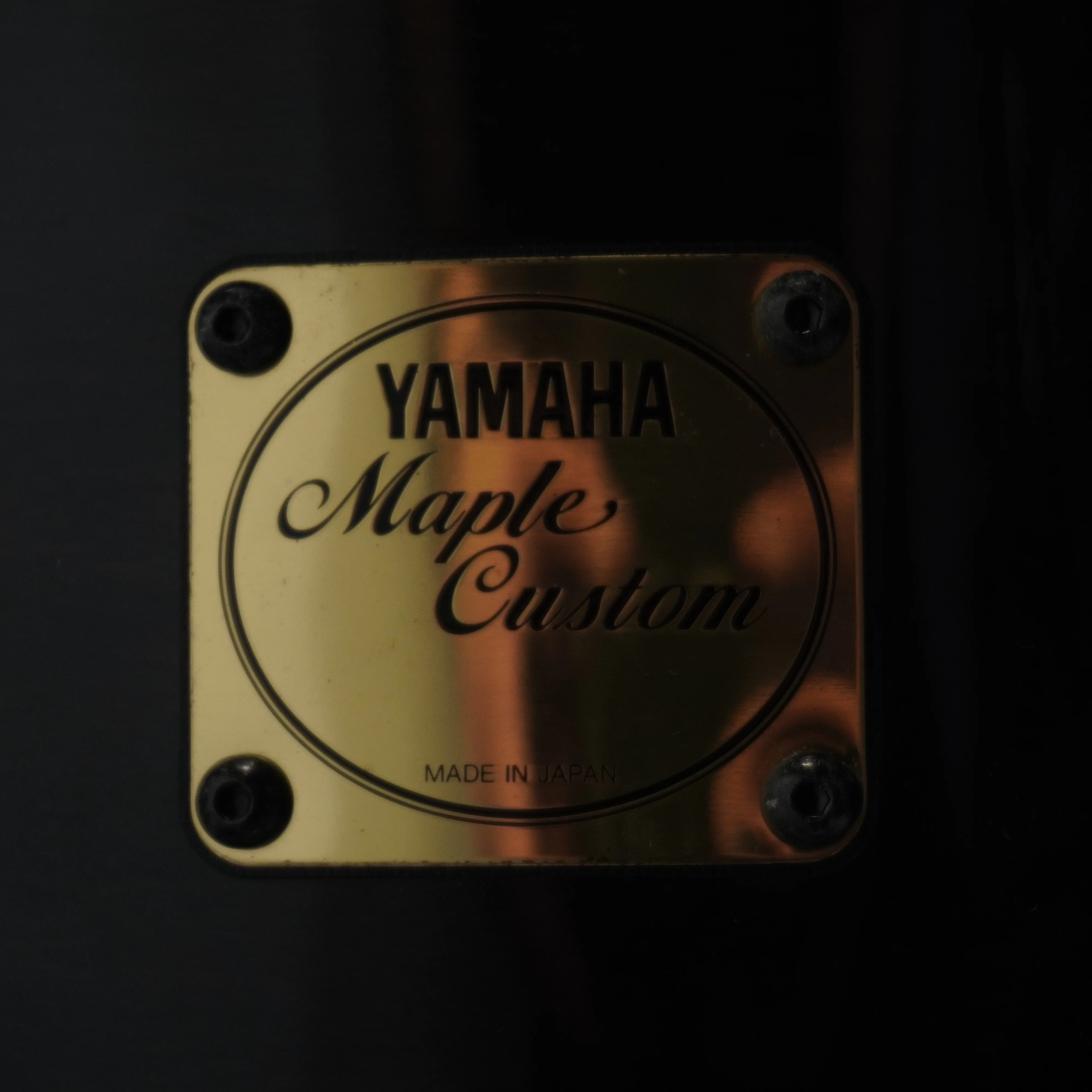 YAMAHA MAPLE CUSTOM 4-PIECE SHELL SET 22/10/12/14 IN BLACK LACQUER - Image 6