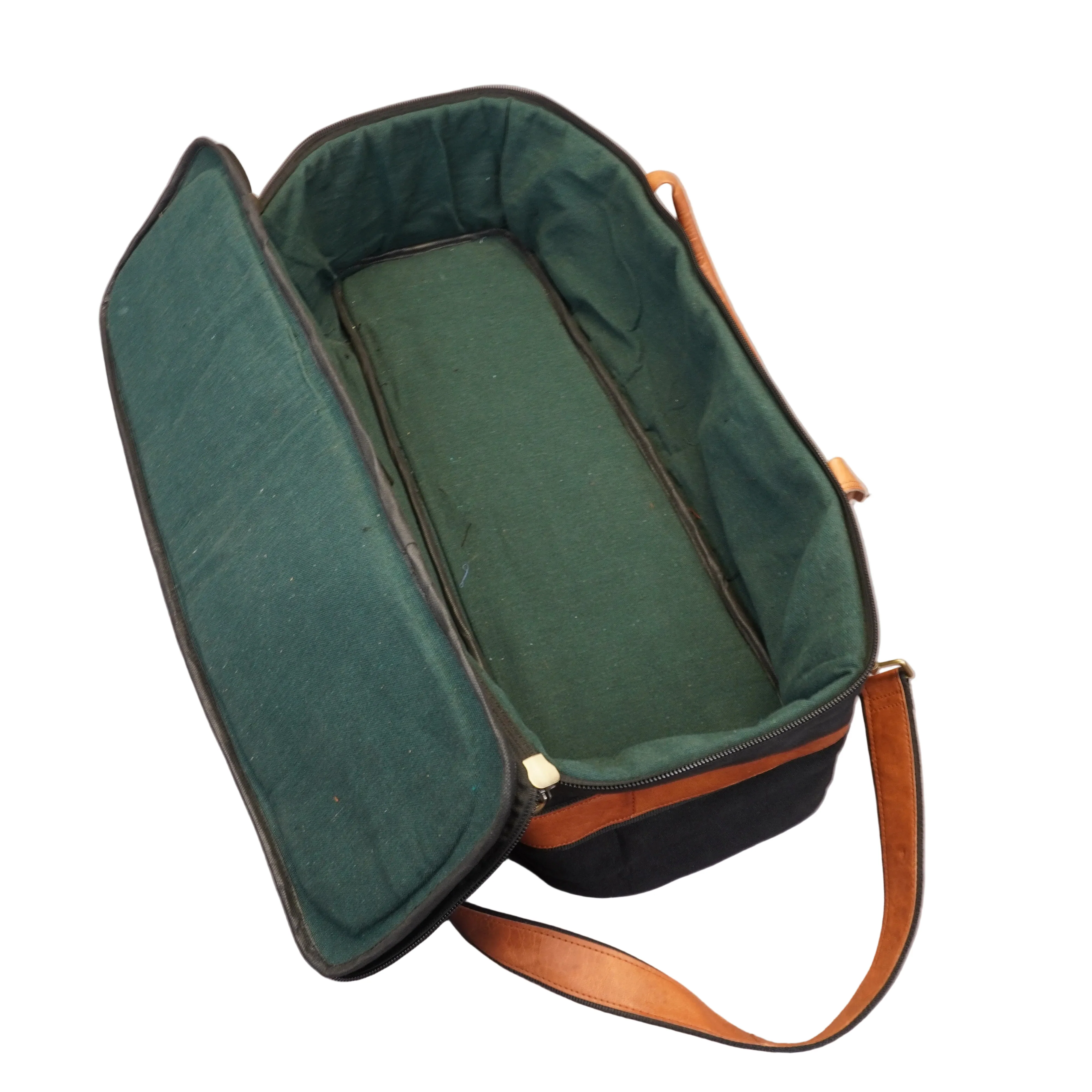 ZYN Luxury Canvas & Leather Hardware Bag - Black - Image 3