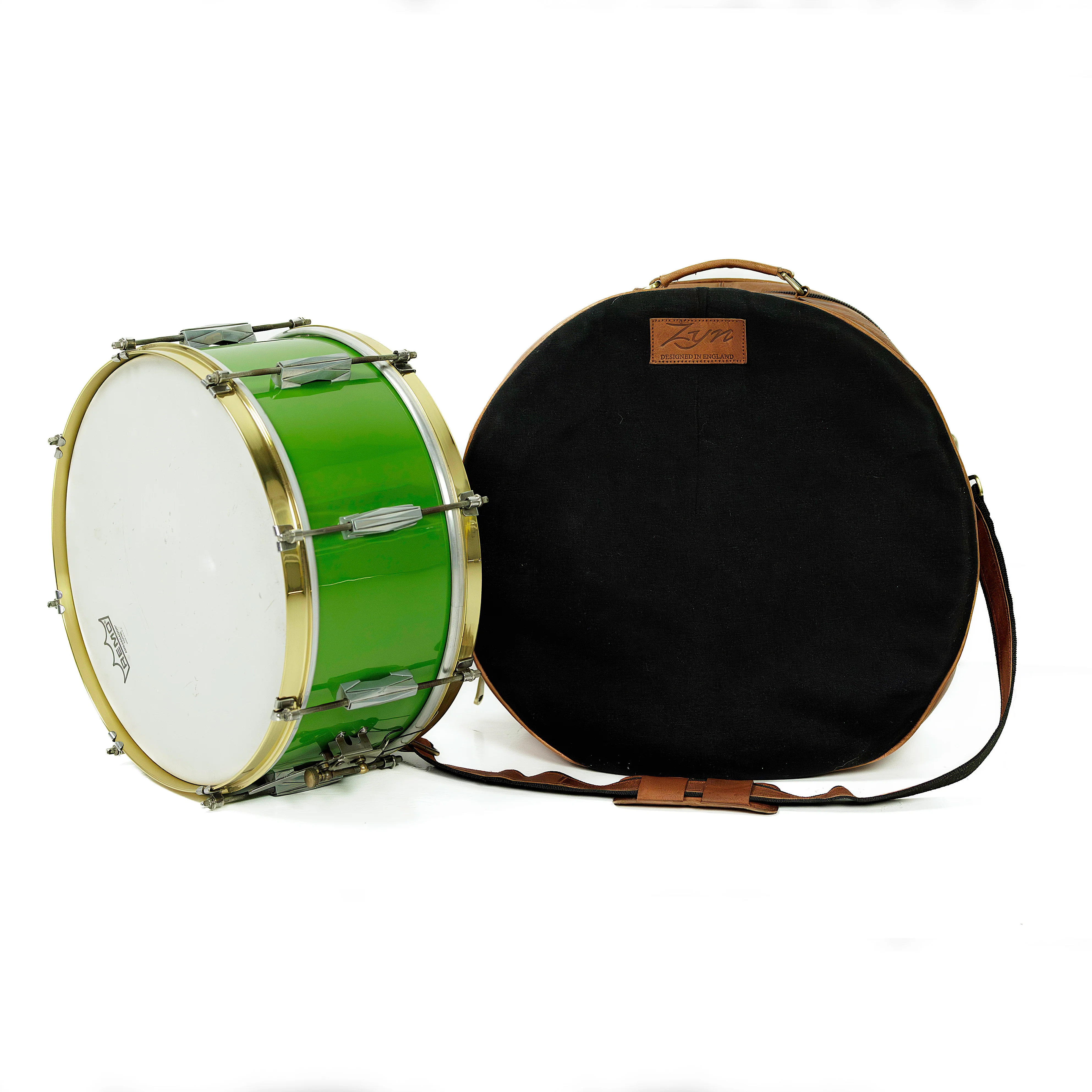 ZYN Luxury Leather Canvas Snare Bag - 14 inches - Image 3