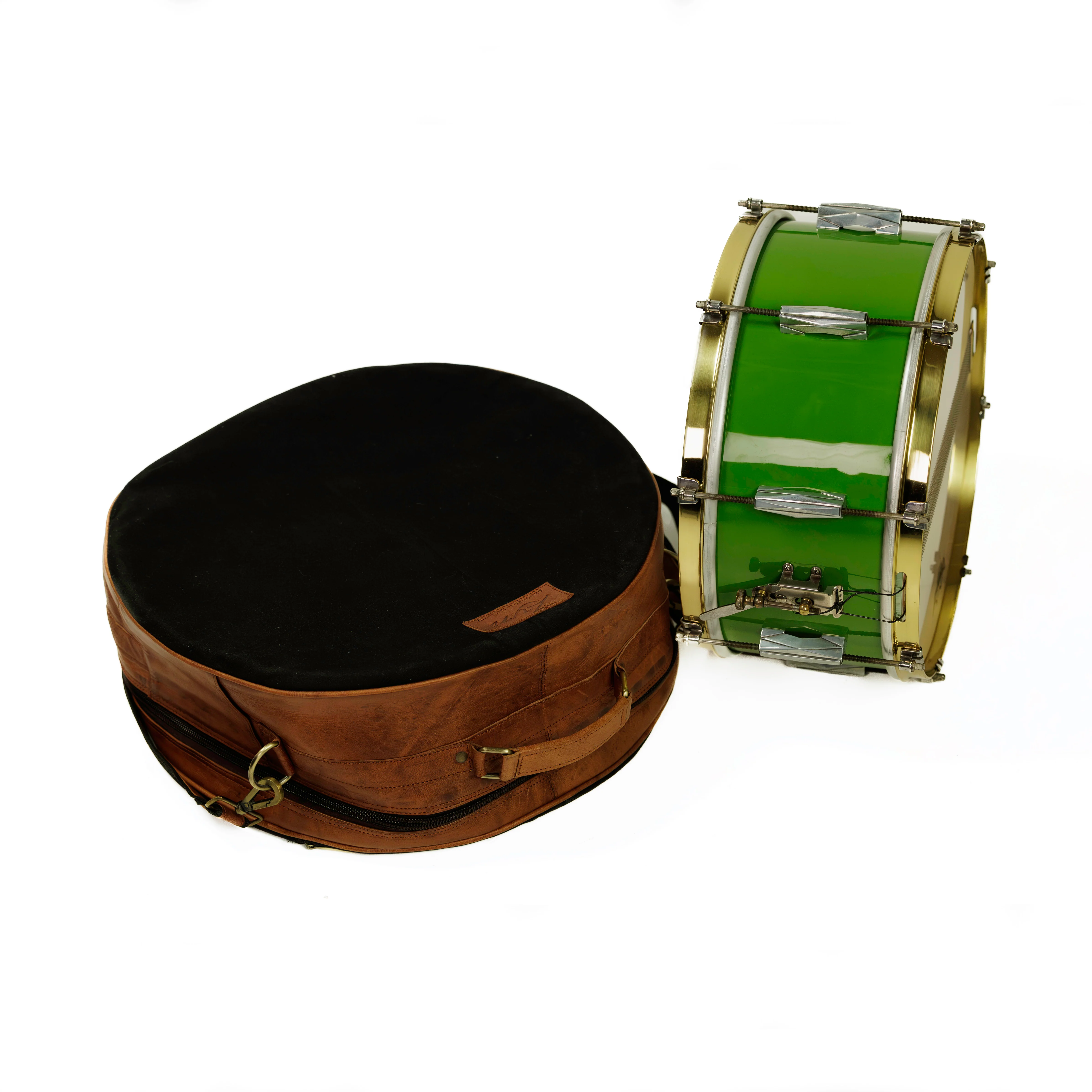 ZYN Luxury Leather Canvas Snare Bag - 14 inches - Image 4